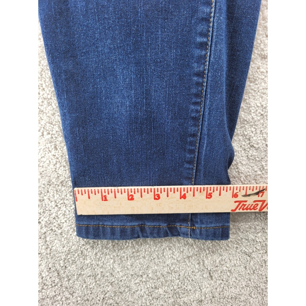 Woman Within size 14W pull-on jeans elastic waist 4 pockets tapered blended - Picture 7 of 9